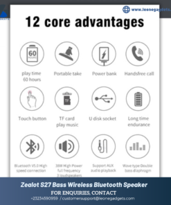 Zealot S27 Bass Wireless Bluetooth Speaker