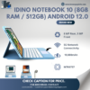 Idino Notebook 10 – 512GB ROM – 8GB RAM – 10000mAh – Android Tablet with 360 Rotating cover