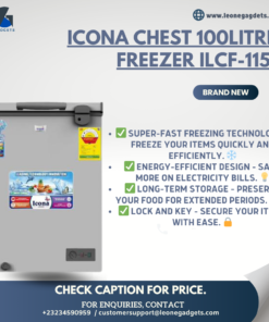 Icona Chest Freezer ILcF-115H – 100 Litres